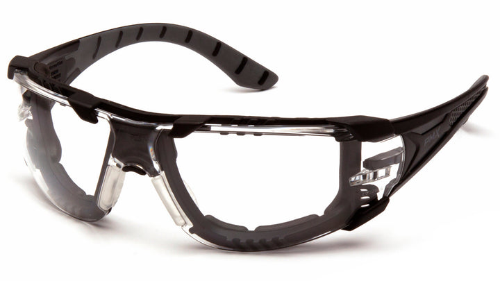 Pyramex - Endeavor Plus - Black-Gray Foam Padded Frame/Clear H2MAX Anti-Fog Lens - 12/Pair