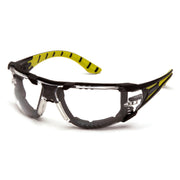 Pyramex - Endeavor Plus - Black-Green Foam Padded Frame/Clear H2MAX Anti-Fog Lens - 12/Pair
