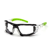 Pyramex- Fyxate-Lime Temp Clr Lens Foam Pad H2MAX - 12/Pair