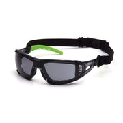 Pyramex -Fyxate-Lime Temp Gry Lens Foam Pad H2MAX - 12/Pair