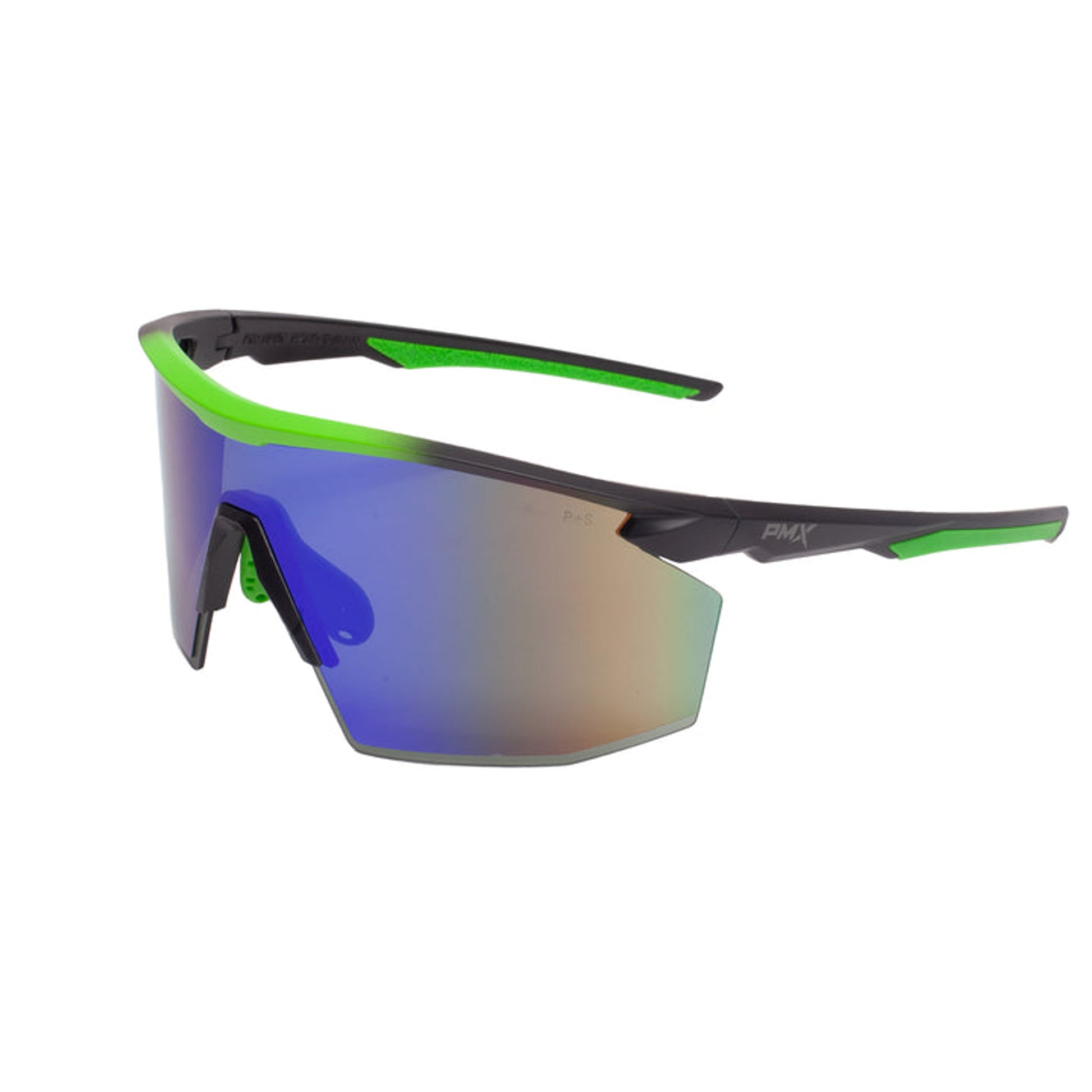 Pyramex - PMXSPEC - Black and lime gradient frame/green mirror AF lens - 12/Pair