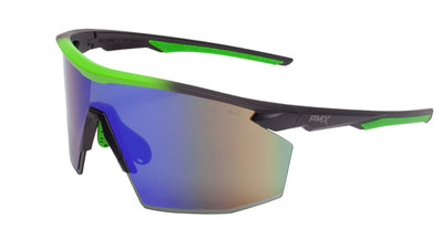 Pyramex PMXSPEC Black And Lime Gradient Frame/Green Mirror Anti-Fog Lens Safety Eyewear