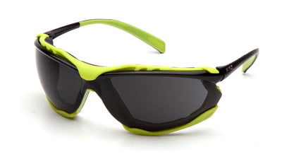 Pyramex PROXIMITY Black Lime Frame/Dark Gray H2Max Anti-Fog Lens Safety Eyewear