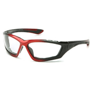 Pyramex - Accurist - Black/Red Padded Frame/Clear Anti-Fog Lens - 12/Pair