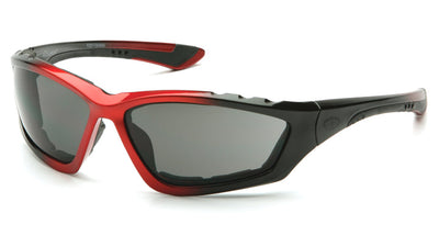 Pyramex Accurist Black/Red Padded Frame/Gray Anti-Fog Lens Safety Eyewear