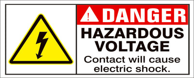 DANGER HAZARDOUS VOLTAGE CONTACT WILL CAUSE ELECTRIC SHOCK WITH PICTO