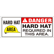 HARD HAT AREA DANGER HARD HAT REQUIRED IN HIS AREA - HARD HAT AREA DANGER HARD HAT REQUIRED IN HIS AREA, 48x120, Banner