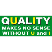 QUALITY MAKES NO SENSE WITHOUT U AND I  - REINFORCED WHITE - QUALITY MAKES NO SENSE WITHOUT U AND I  - REINFORCED WHITE, 48x120, Banner