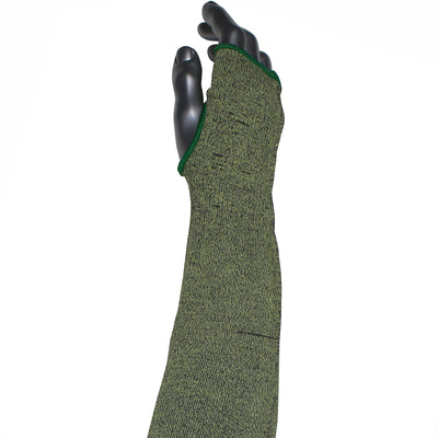 Kut Gard Single-Ply ATA / Hide-Away FR Blended Sleeve w/Thumb Hole - Wide Width - Green - 12/EA - S13ATAFR/4HA-EW-ES6T