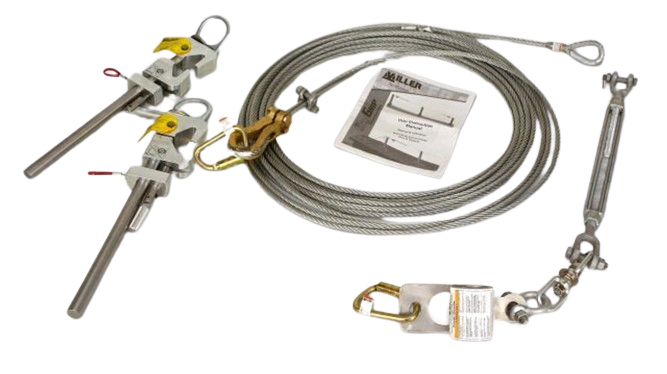 Miller SkyGrip Galvanized Wire Rope Lineline Kit for I-Beams [30FT & 60FT]