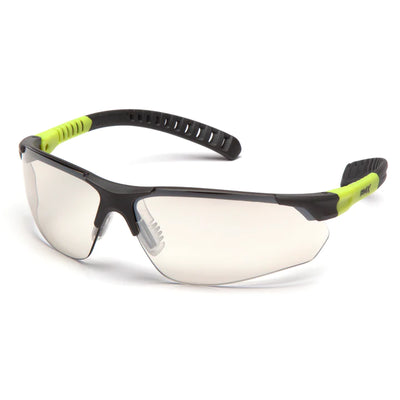 Pyramex Sitecore SGL10180D - Gray and Lime/Indoor/Outdoor Mirror Lens Safety Classes - Box/12 Pair