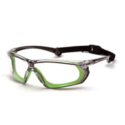 Pyramex - Gray-lime frame / clear H2X anti-fog lens - 12/Pair