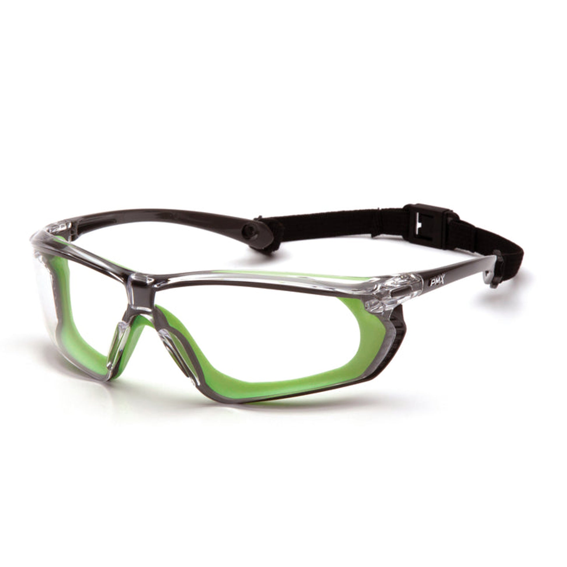 Pyramex - Gray-lime frame / clear H2X anti-fog lens - 12/Pair