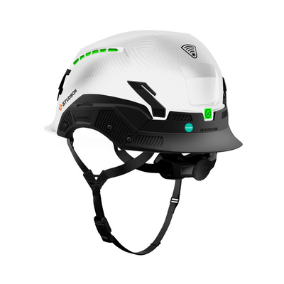 Studson SHK-1 Vented Class C Type II -  White Carbon HD Safety Helmet