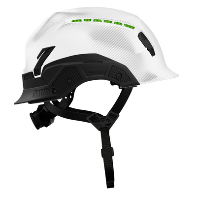 Studson SHK-1 Vented Class C Type II -  White Carbon HD Safety Helmet