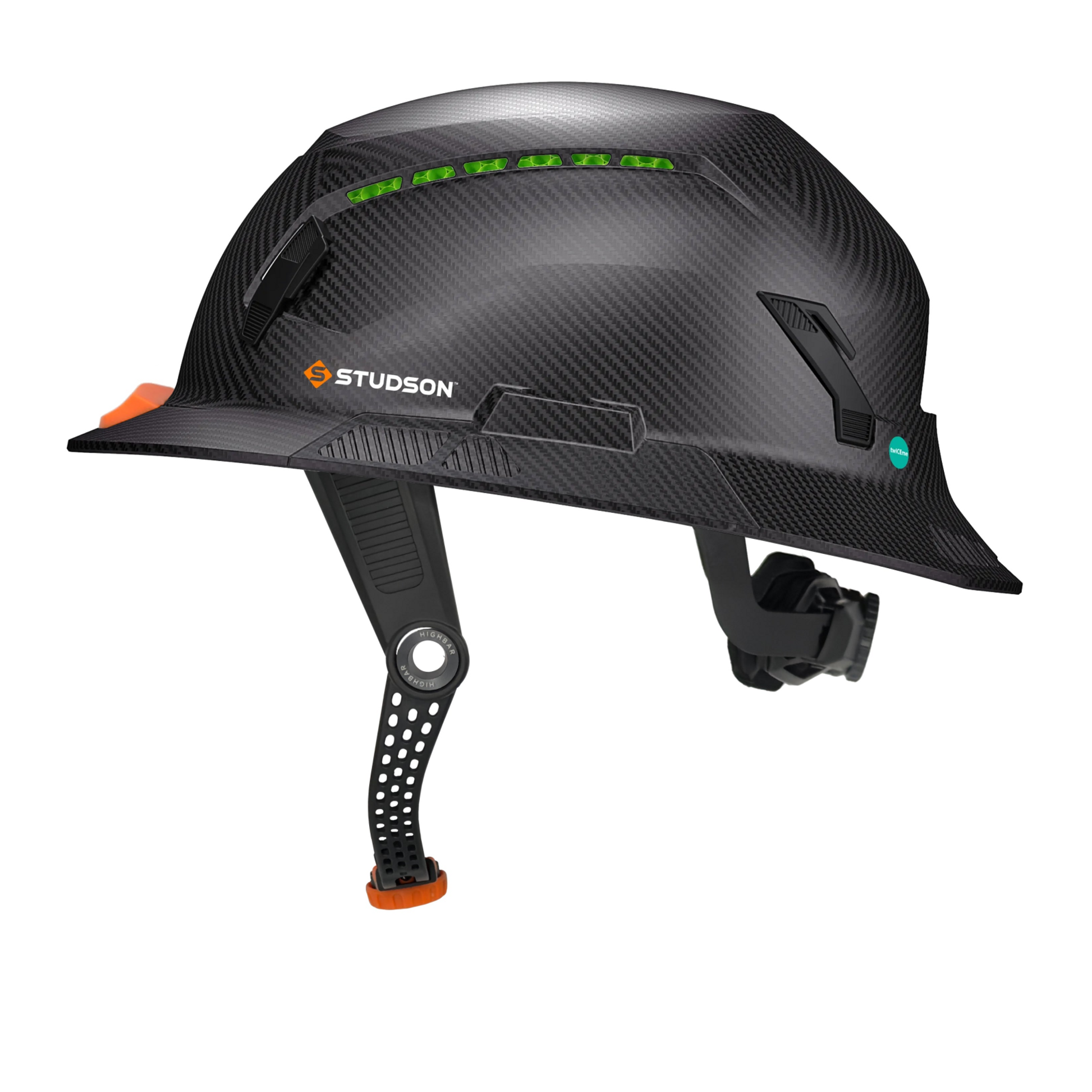 Studson Full Brim Vented - HD Carbon Type II  Orange HighBar - SHK1-FB-CCF-OHB
