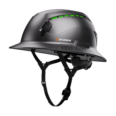 Studson SHK-1 Vented Full Brim Class C Type II - Carbon HD Safety Helmet