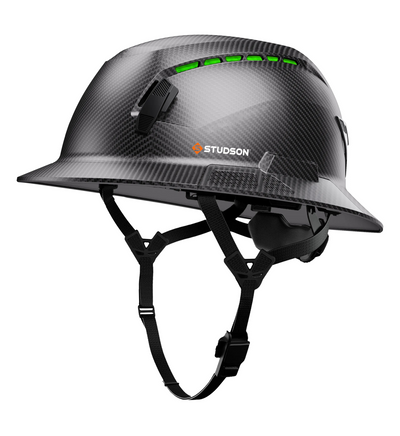Studson SHK-1 Vented Full Brim Class C Type II - Carbon HD Safety Helmet