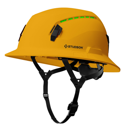 Studson SHK-1 Vented Full Brim Class C Type II - Gold Safety Helmet