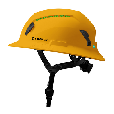 Studson SHK-1 Vented Full Brim Class C Type II - Gold Safety Helmet