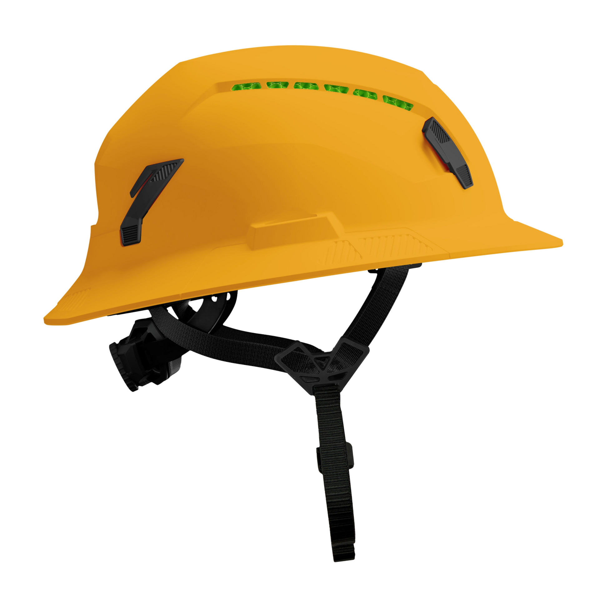 Studson SHK-1 Vented Full Brim Class C Type II - Gold Safety Helmet