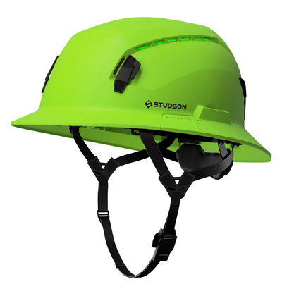 Studson SHK-1 Vented Full Brim Class C Type II - Green Safety Helmet