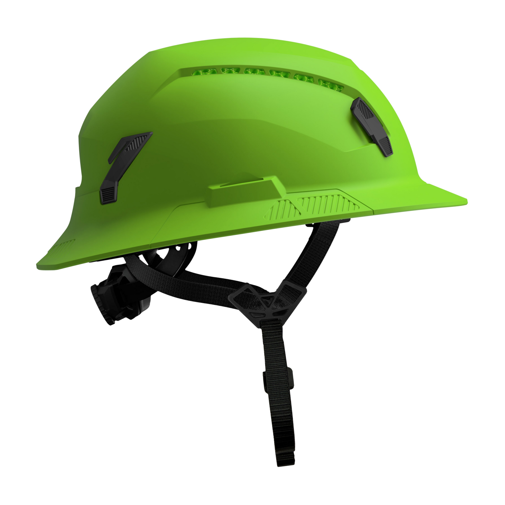 Studson SHK-1 Vented Full Brim Class C Type II - Green Safety Helmet
