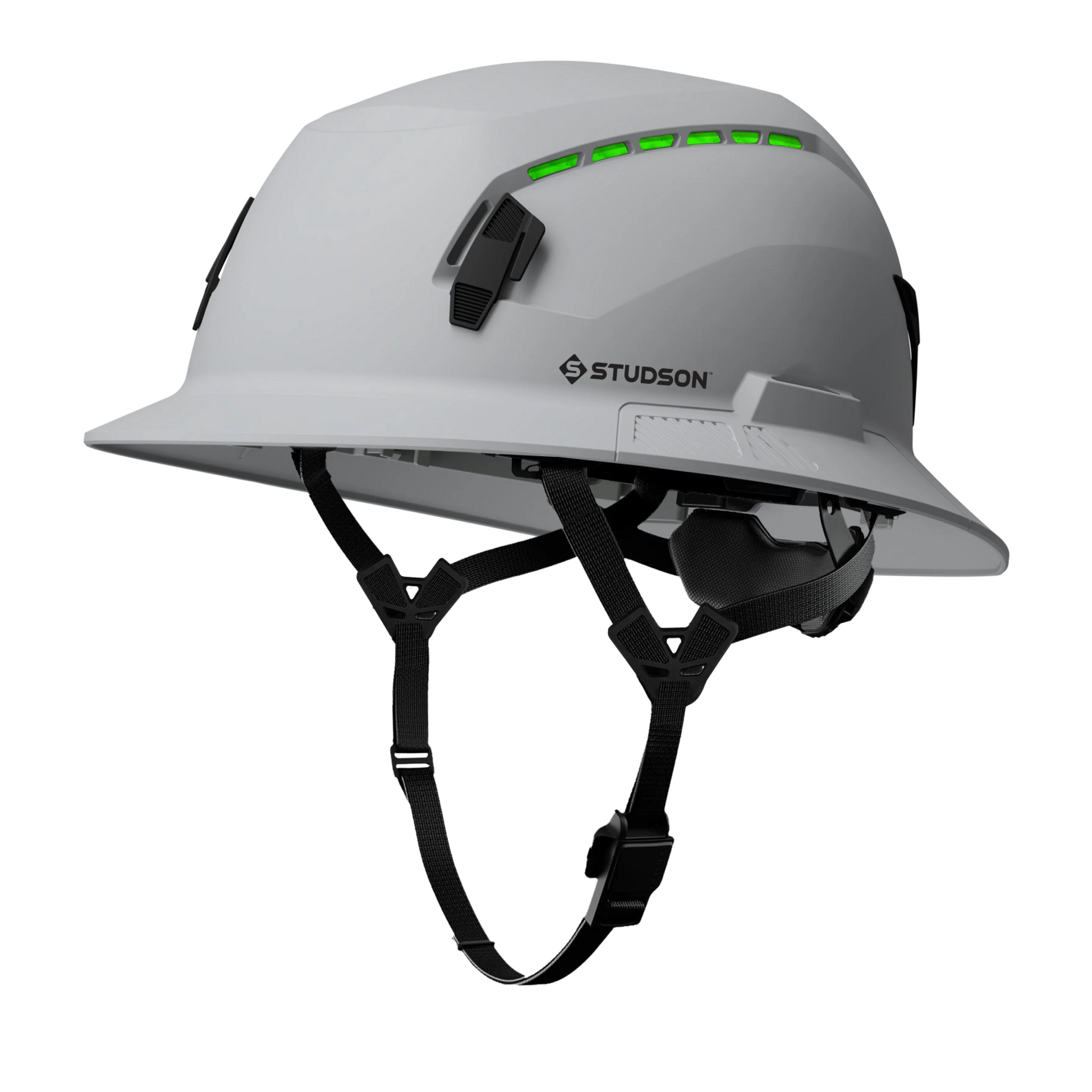 Studson SHK-1 Vented Full Brim Class C Type II - Grey Safety Helmet