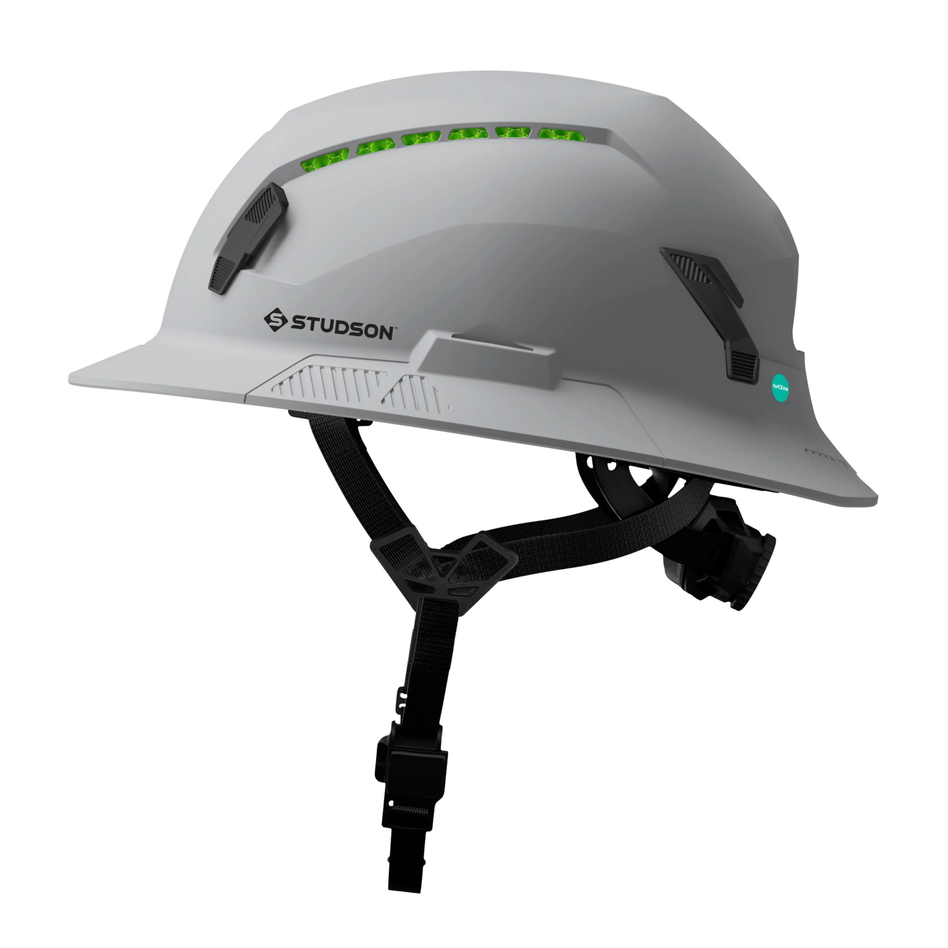 Studson SHK-1 Vented Full Brim Class C Type II - Grey Safety Helmet