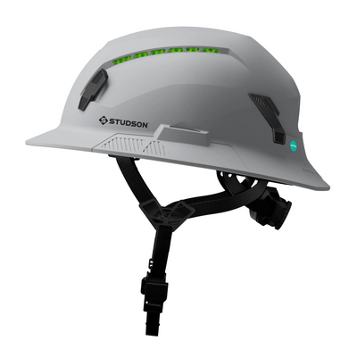 Studson SHK-1 Vented Full Brim Class C Type II - Grey Safety Helmet