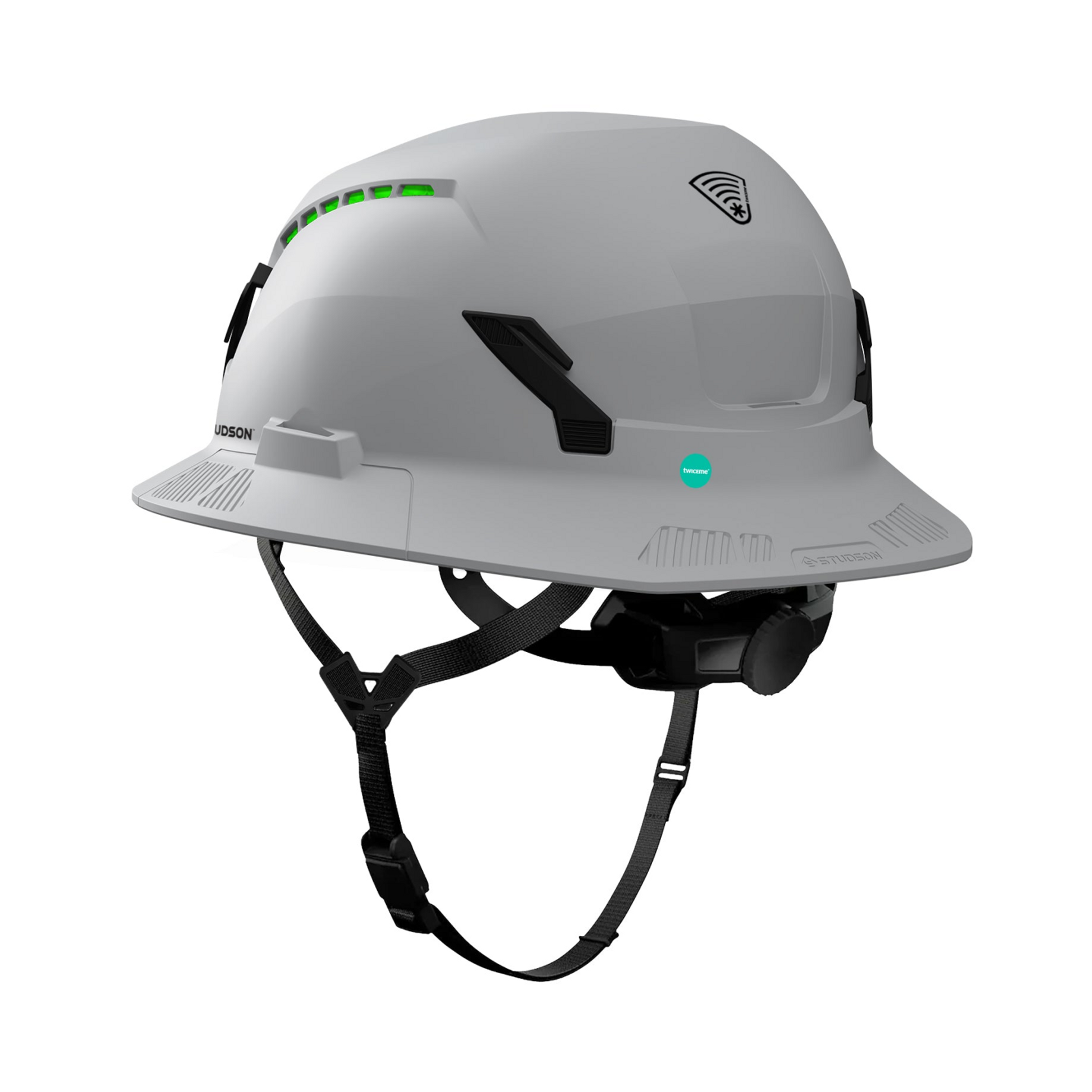 Studson SHK-1 Vented Full Brim Class C Type II - Grey Safety Helmet