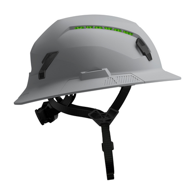 Studson SHK-1 Vented Full Brim Class C Type II - Grey Safety Helmet