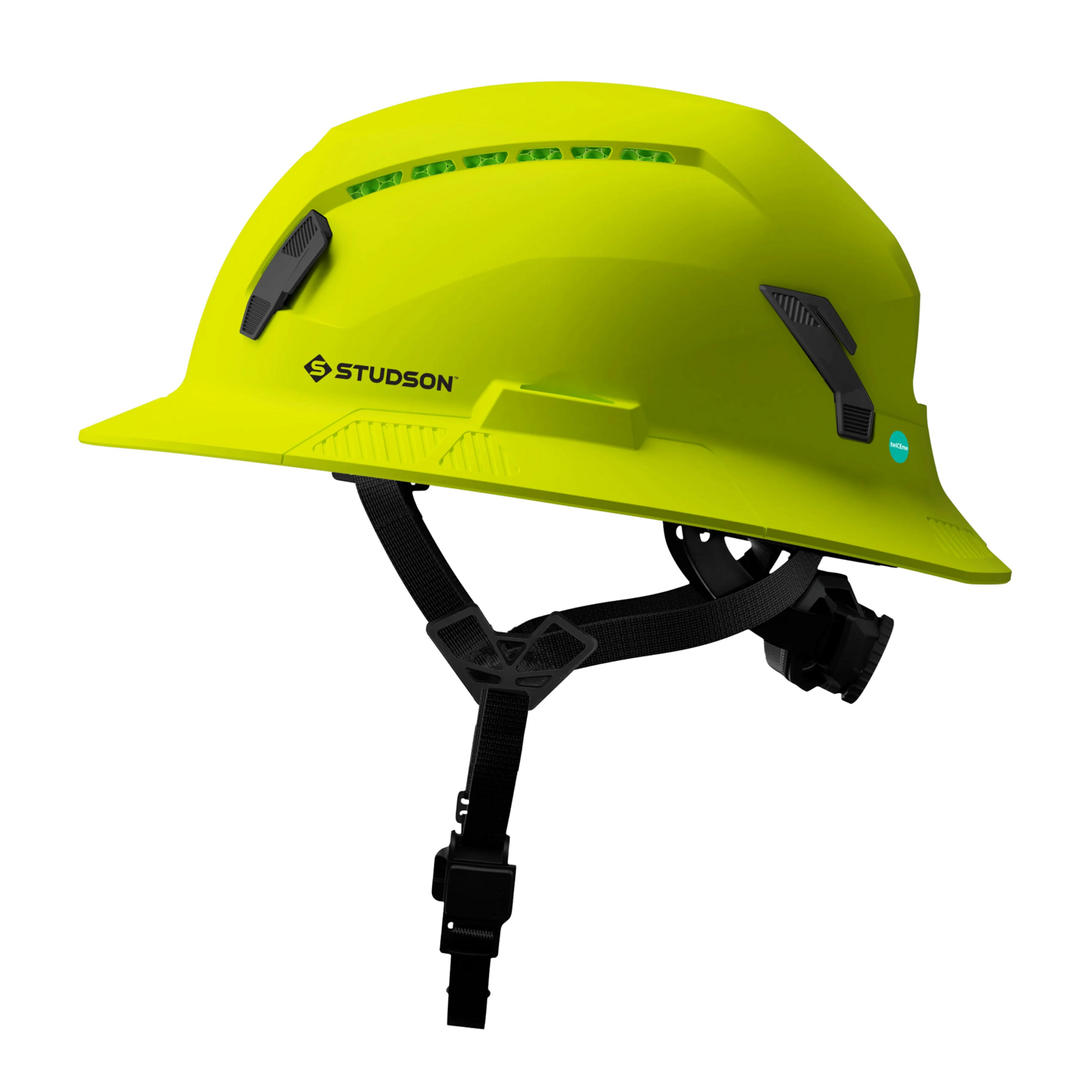 Studson SHK-1 Vented Full Brim Class C Type II - Hi-Vis Yellow Safety Helmet