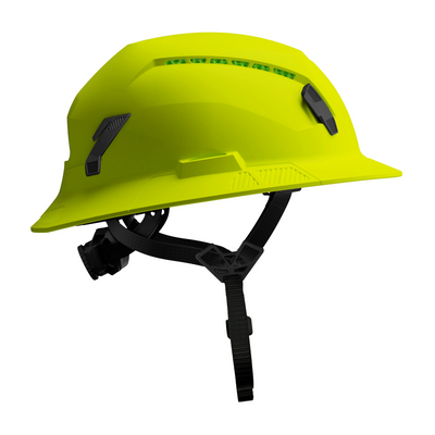 Studson SHK-1 Vented Full Brim Class C Type II - Hi-Vis Yellow Safety Helmet
