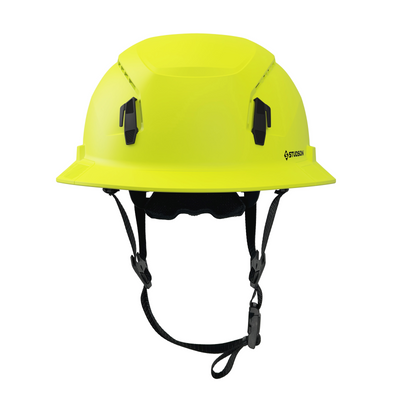 Studson SHK-1 Vented Full Brim Class C Type II - Hi-Vis Yellow Safety Helmet