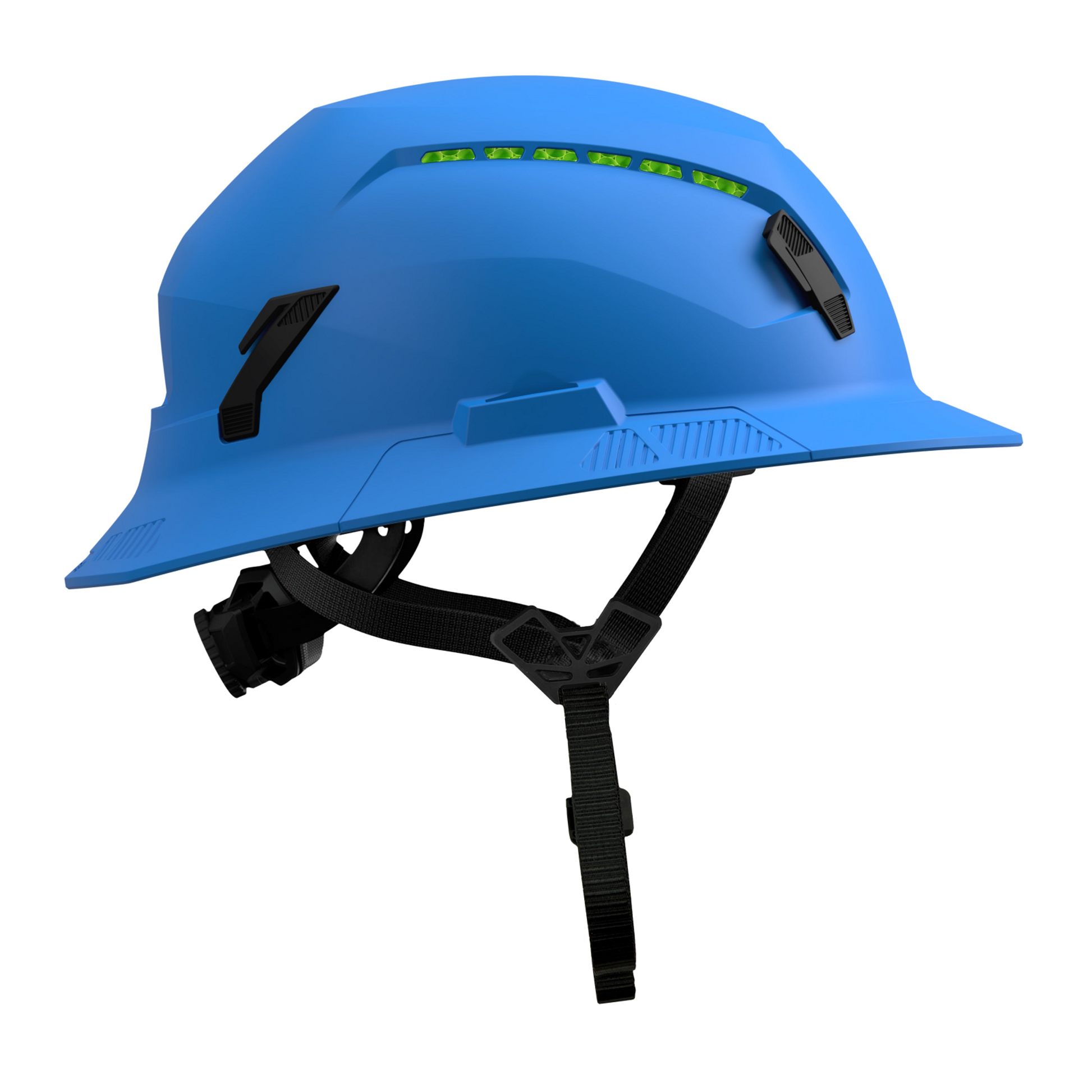 Studson SHK-1 Vented Full Brim Class C Type II - Performance Blue Safety Helmet