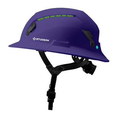 Studson SHK-1 Vented Full Brim Class C Type II - Purple Safety Helmet