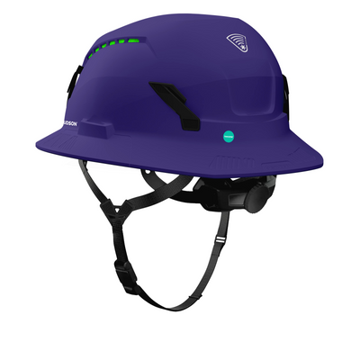 Studson SHK-1 Vented Full Brim Class C Type II - Purple Safety Helmet