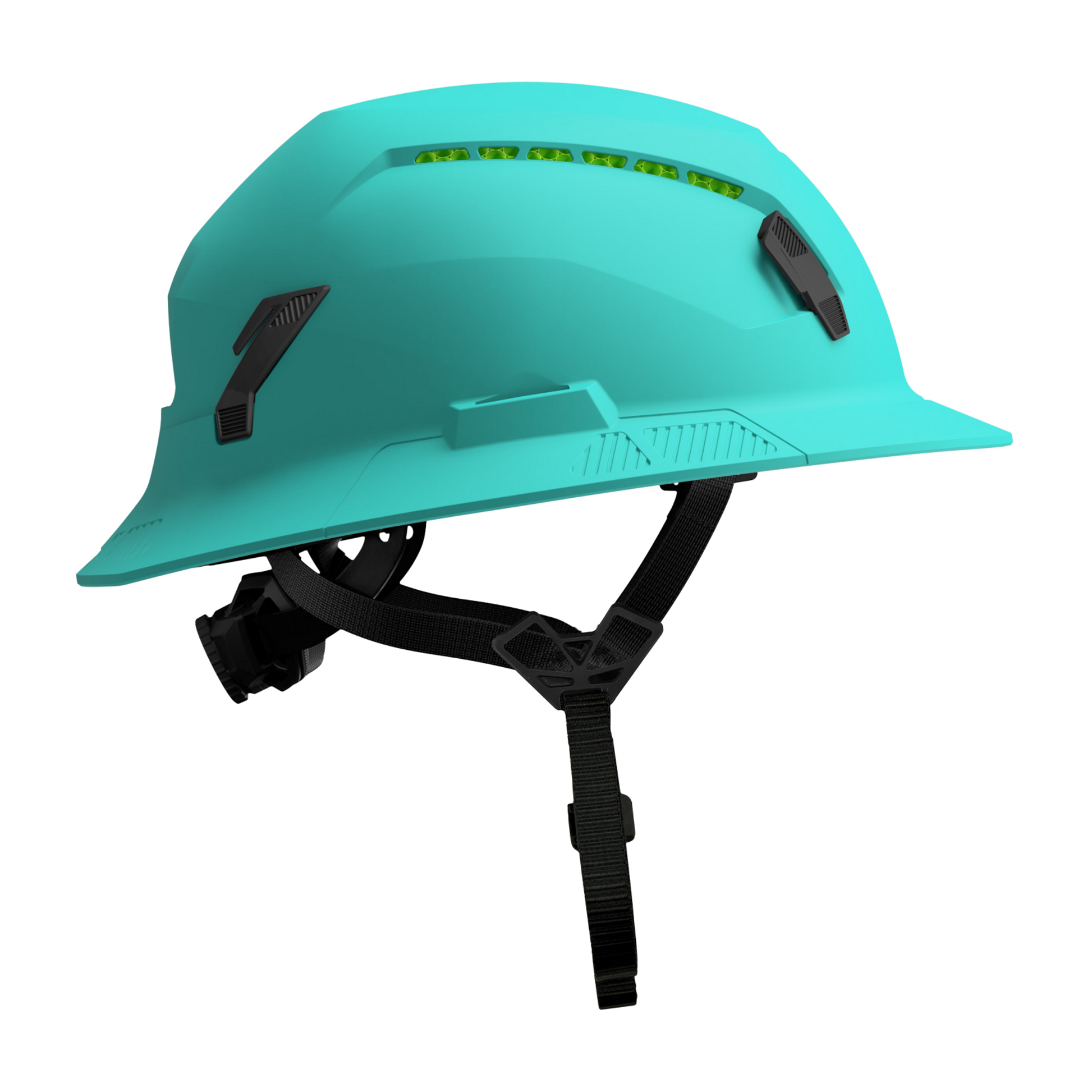 Studson SHK-1 Vented Full Brim Class C Type II - Teal Safety Helmet
