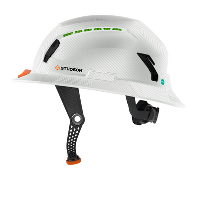 Studson Full Brim Vented - HD White Carbon Type II  Orange HighBar - SHK1-FB-CWCF-OHB