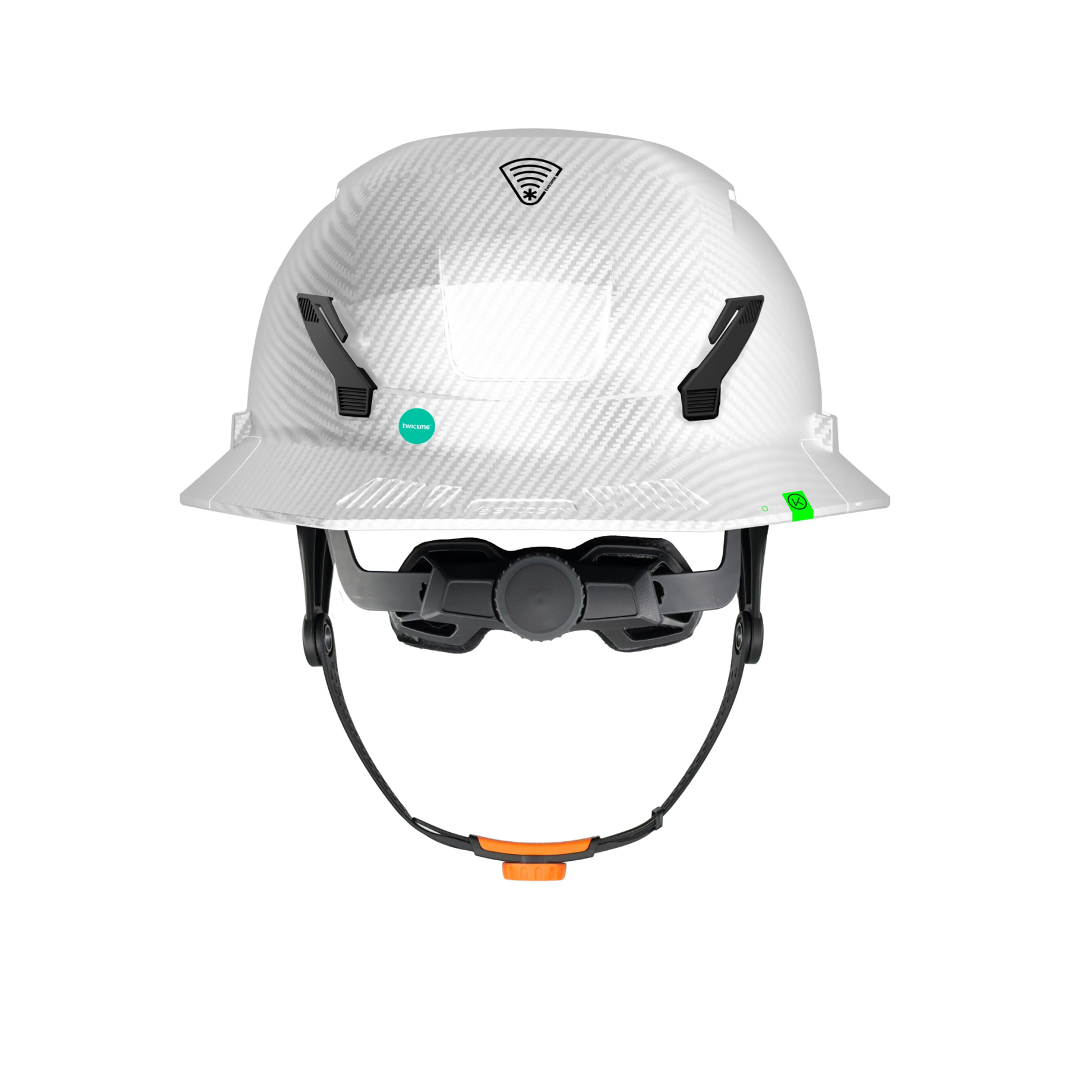 Studson Full Brim Vented - HD White Carbon Type II  Orange HighBar - SHK1-FB-CWCF-OHB