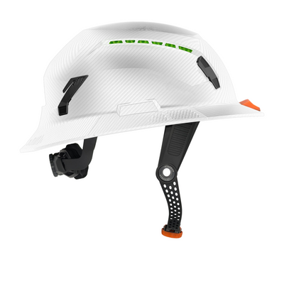 Studson Full Brim Vented - HD White Carbon Type II  Orange HighBar - SHK1-FB-CWCF-OHB
