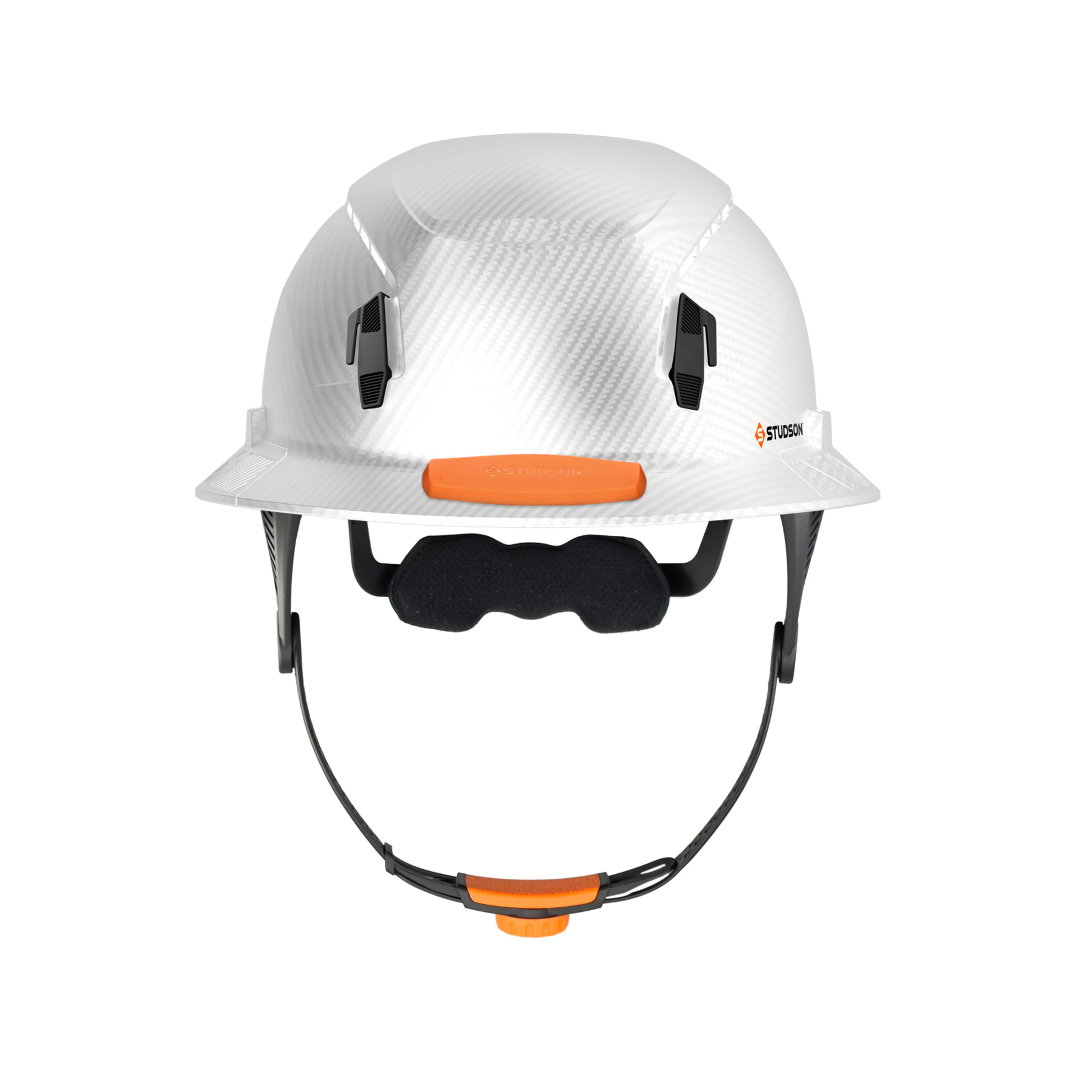 Studson Full Brim Vented - HD White Carbon Type II  Orange HighBar - SHK1-FB-CWCF-OHB
