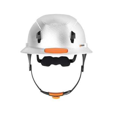 Studson Full Brim Vented - HD White Carbon Type II  Orange HighBar - SHK1-FB-CWCF-OHB