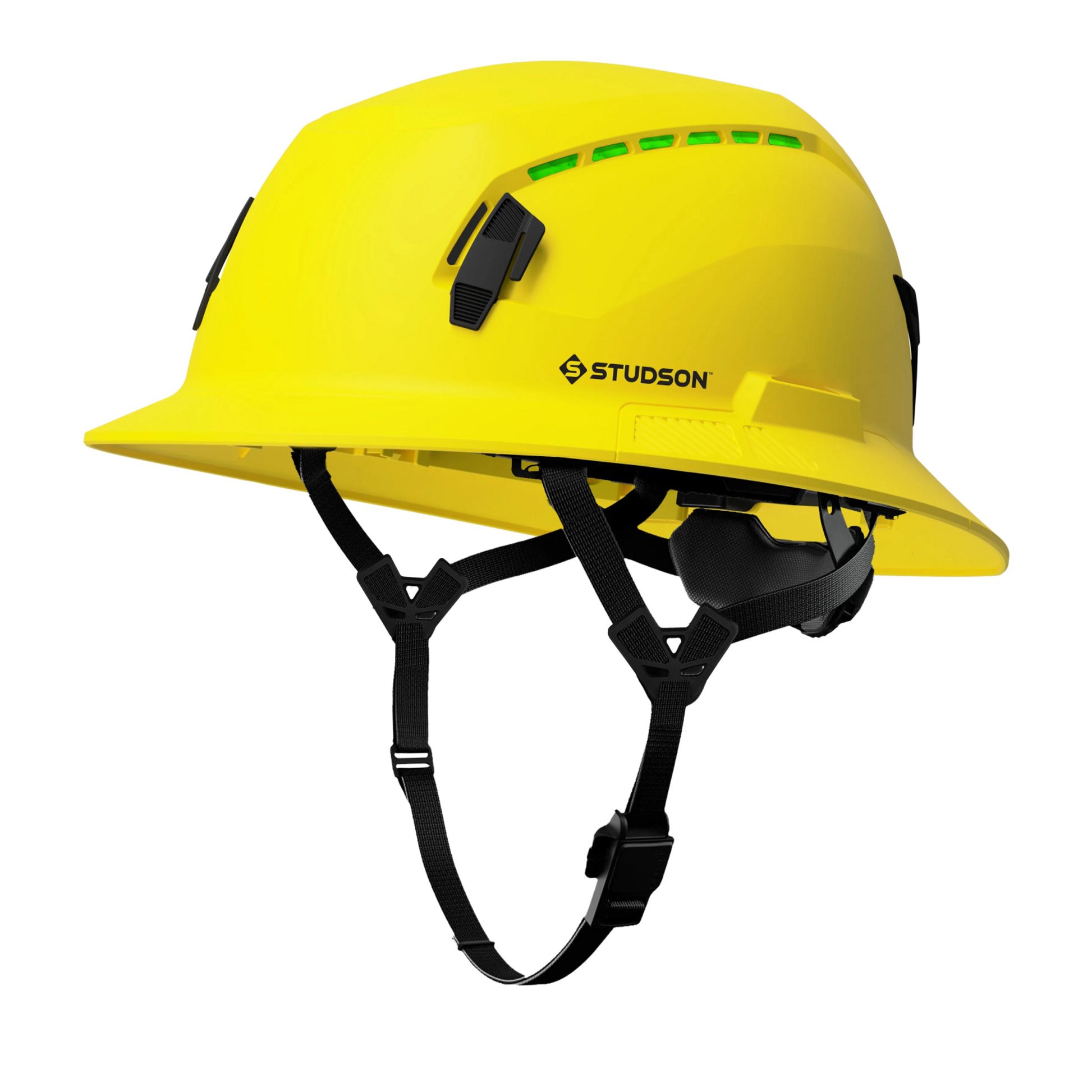 Studson SHK-1 Vented Full Brim Class C Type II - Yellow Safety Helmet
