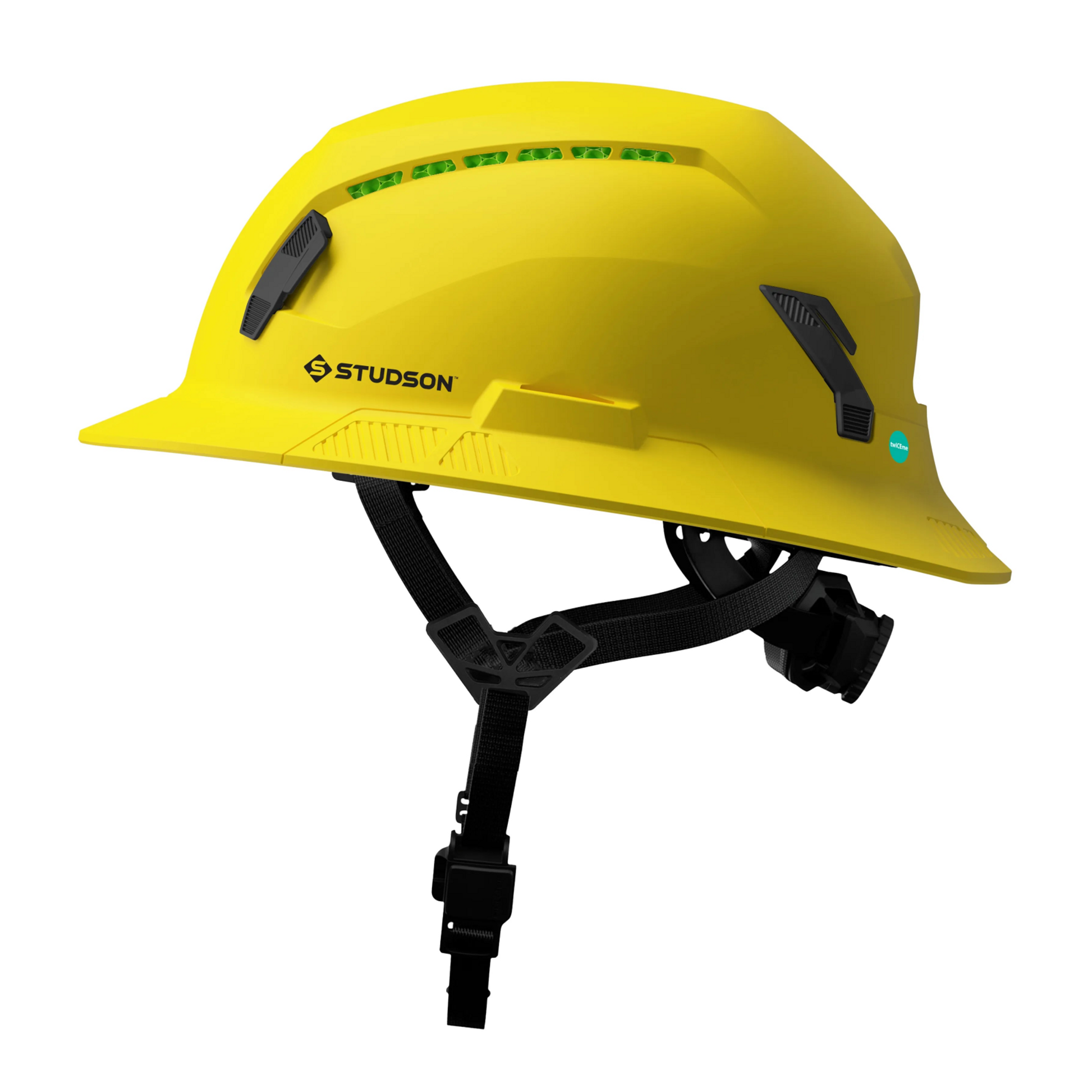 Studson SHK-1 Vented Full Brim Class C Type II - Yellow Safety Helmet