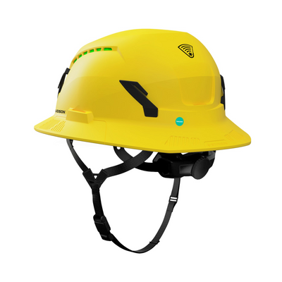 Studson SHK-1 Vented Full Brim Class C Type II - Yellow Safety Helmet