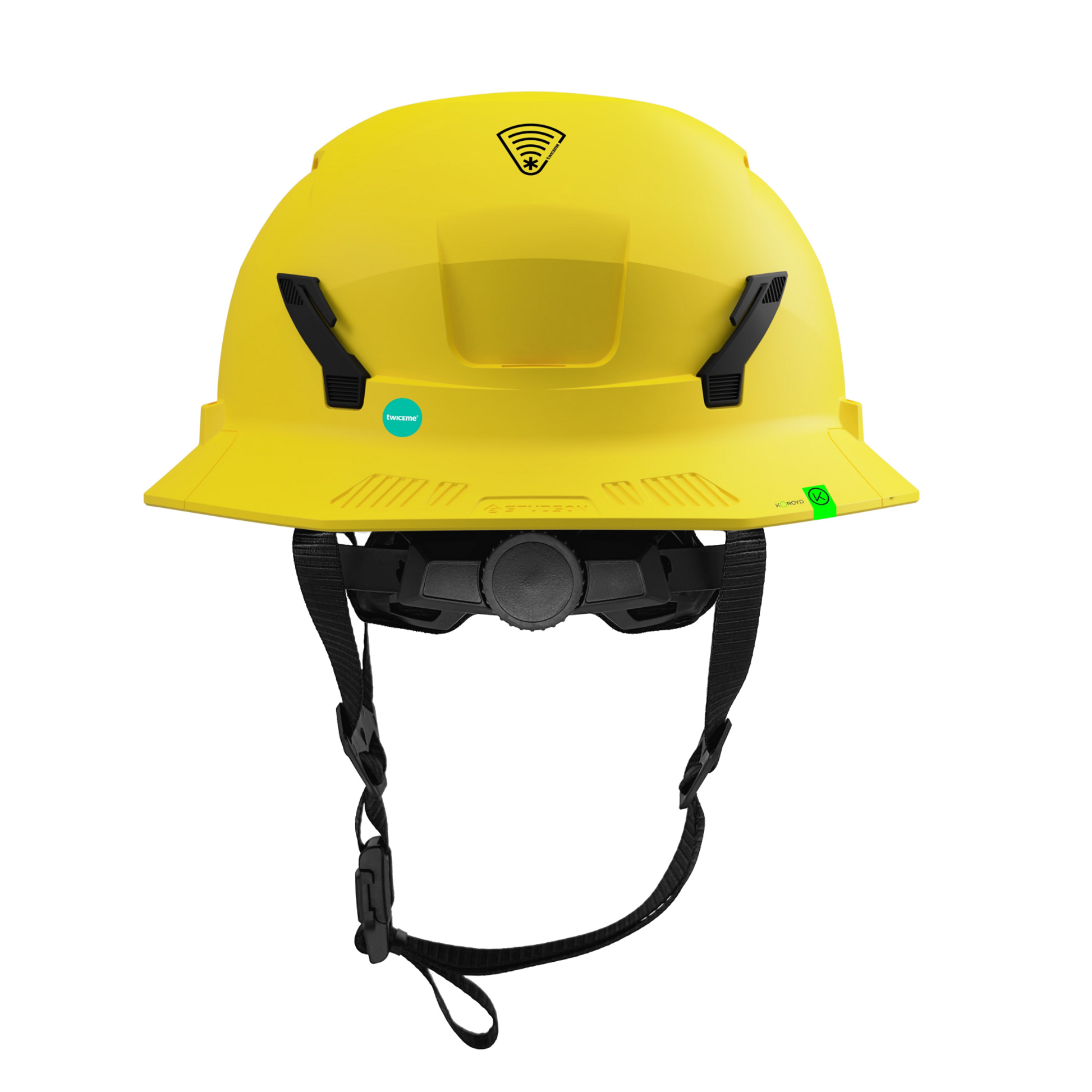 Studson SHK-1 Vented Full Brim Class C Type II - Yellow Safety Helmet