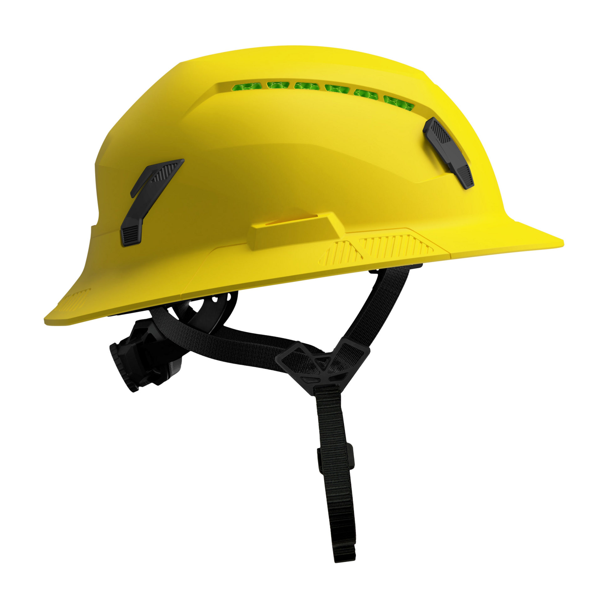 Studson SHK-1 Vented Full Brim Class C Type II - Yellow Safety Helmet