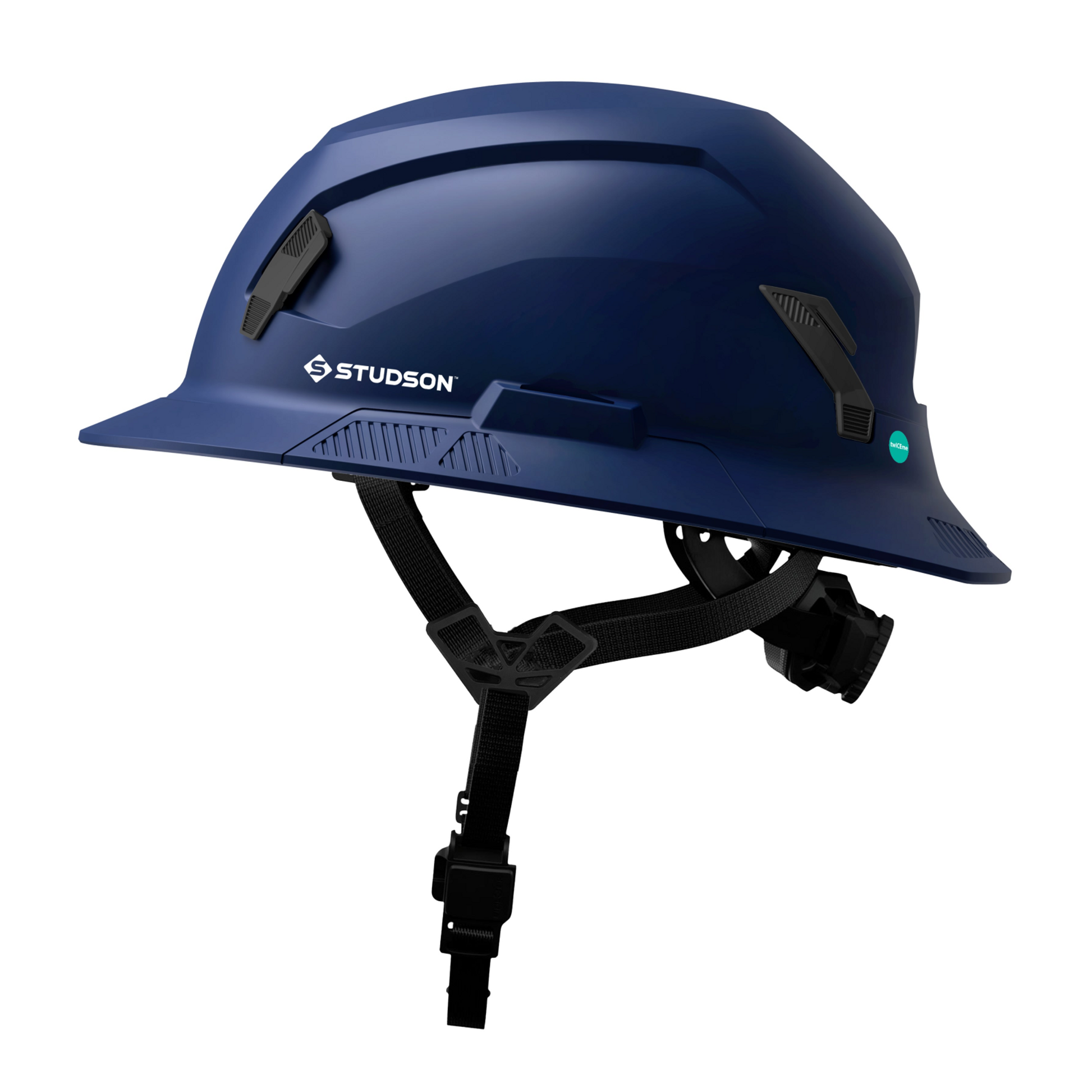 Studson SHK-1 Non-Vented Full Brim Class E Type II - Blue Safety Helmet